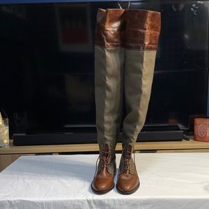Vintage Leather and Twill Cole Haan Riding Boots